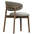 Elegant Oleandro Wood Chair 3D model small image 2