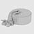 Elegant Goose Pattern Pouffe 3D model small image 3