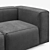 Minimalist Gray Karo Sofa 3D model small image 2