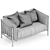 Modern Comfort: Medulum Loggia 2 Seater Sofa 3D model small image 3