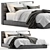 Hudson Upholstered Bed: Stylish Elegance for Your Bedroom 3D model small image 1