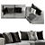 Alexander 1 Sofa: Sleek and Stylish 3D model small image 2