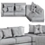 Alexander 1 Sofa: Sleek and Stylish 3D model small image 3