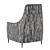 Stylish Alto Chair: Textile, Leather, or Combination 3D model small image 2