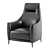 Stylish Alto Chair: Textile, Leather, or Combination 3D model small image 3