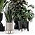 Indoor Plant Set: Ferm Living Bau Pot 3D model small image 3