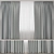 Jacquard and Satin Curtains Set 3D model small image 1