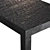 Charred Wood and Metal Loft Bench 3D model small image 5