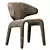 Sleek Bandi Dining Chair 3D model small image 2