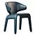 Sleek Bandi Dining Chair 3D model small image 3