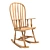 Rustic Wooden Chair 3D model small image 2