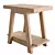 Rustic Safari Teak Bench 50cm 3D model small image 3