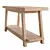 Rustic Safari Teak Bench 100cm 3D model small image 2