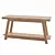 Rustic Safari Teak Bench 100cm 3D model small image 3