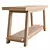 Rustic Safari Teak Bench 100cm 3D model small image 5