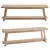 Rustic Teak Bench 150cm: Solid Wood Design 3D model small image 1