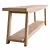 Rustic Teak Bench 150cm: Solid Wood Design 3D model small image 2