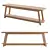 Rustic Teak Bench 150cm: Solid Wood Design 3D model small image 3