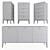 Verona 3-Door Chest Set 3D model small image 2