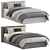 Luxury HARRIS BED 238 Set 3D model small image 1