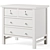 Classic Country Nightstand 28.5" White 3D model small image 3