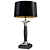 Elegant Black Round Table Lamp 3D model small image 1
