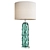 Elegant Aqua Crystal Vase Lamp 3D model small image 1