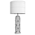 Elegant Aqua Crystal Vase Lamp 3D model small image 2