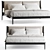 Luxury Emery Leather Bed Model 3D model small image 2