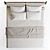 Luxury Emery Leather Bed Model 3D model small image 5