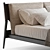 Luxury Emery Leather Bed Model 3D model small image 6