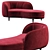 Luxury Modern Vuelta Lounge Sofa 3D model small image 2