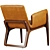 Modern Retro Mandarine Armchair in Millimeters 3D model small image 2