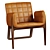 Modern Retro Mandarine Armchair in Millimeters 3D model small image 4