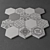 Hexagon Gray & White Tile 3D model small image 2