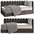 Modern Style Convertible Sofa Bed 3D model small image 1