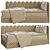 Modern Style Convertible Sofa Bed 3D model small image 2