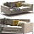 Elegant Meridiani Louis Up Sofa 3D model small image 2