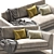Elegant Meridiani Louis Up Sofa 3D model small image 3