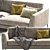 Elegant Meridiani Louis Up Sofa 3D model small image 4