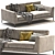 Elegant Meridiani Louis Up Sofa 3D model small image 7