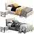 Modern Bonaldo Paco Single Bed 3D model small image 3