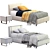Modern Bonaldo Paco Single Bed 3D model small image 5