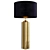 Sleek Brass Obelisk Table Lamp 3D model small image 1