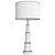 Sleek Marble Metal Table Lamp 3D model small image 2