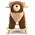 Bear Rocking Toy for Kids 3D model small image 3