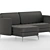 Elegant Osaka Chaise Lounge Sofa 3D model small image 1