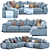 Wodge Modular Large Corner Sofa 3D model small image 1