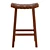 Leather Woven Basket Stool 3D model small image 2