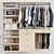 Wall-mounted Wardrobe Organizer System 3D model small image 1